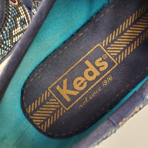 Keds Womens Champion Needlepoint Blue Lace Up Sneakers WF53422 Size 6 M - Picture 8 of 8